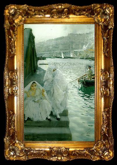 framed  Anders Zorn i algers hamn, ta009-2